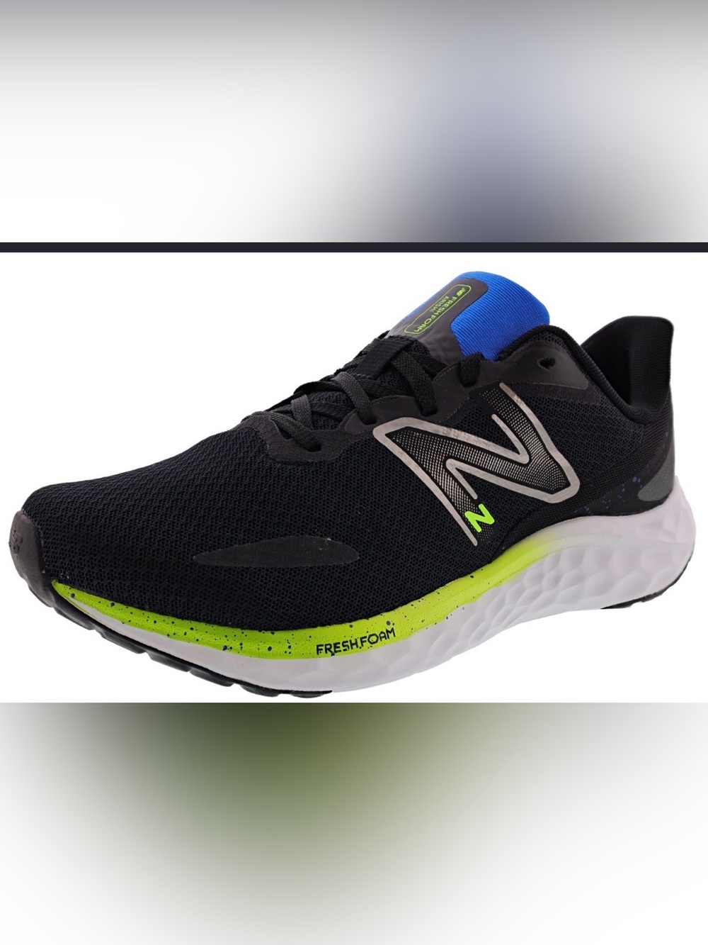 New Balance Men’s Black, Blue & Neon Green Fresh Foam Runner